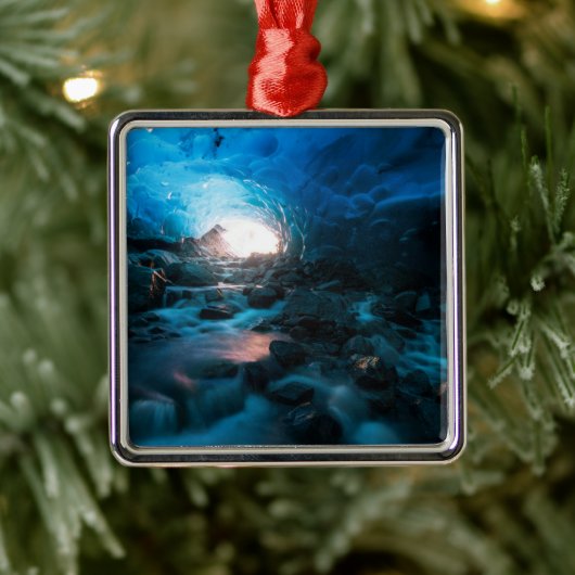 IJs en sneeuw | Mendenhall Glacier, Juneau, Alaska Metalen Ornament (Boom)