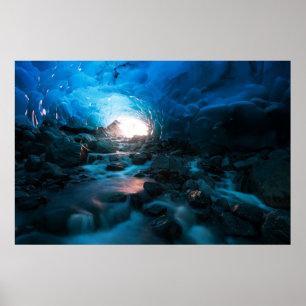 IJs en sneeuw   Mendenhall Glacier, Juneau, Alaska Poster