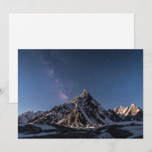 IJs en sneeuw | Milky Way Baltoro Glacier, Pakista Bedankkaart (Voorkant / Achterkant)