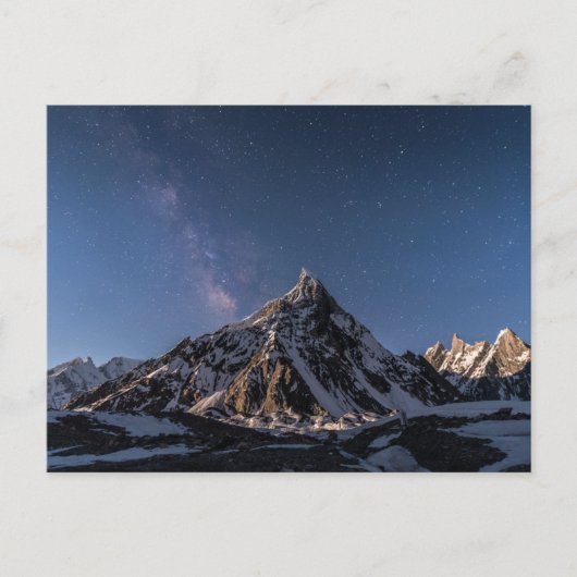 IJs en sneeuw | Milky Way Baltoro Glacier, Pakista Briefkaart (Voorkant)