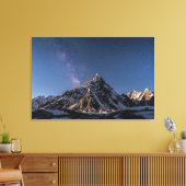 IJs en sneeuw | Milky Way Baltoro Glacier, Pakista Canvas Afdruk (Insitu (Woonkamer))