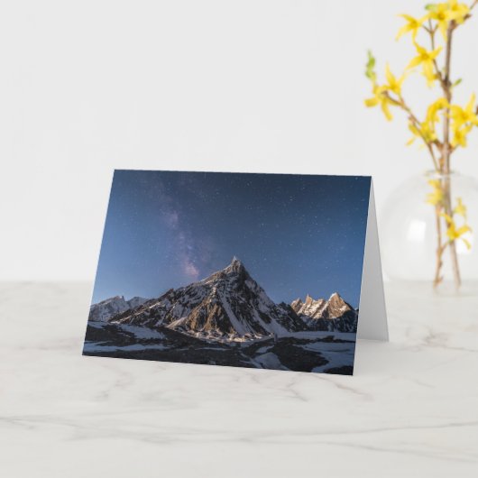 IJs en sneeuw | Milky Way Baltoro Glacier, Pakista Kaart (Gele Bloem)