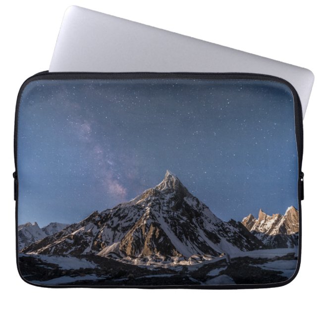 IJs en sneeuw | Milky Way Baltoro Glacier, Pakista Laptop Sleeve (Voorkant)