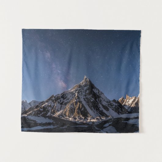 IJs en sneeuw | Milky Way Baltoro Glacier, Pakista Wandkleed (Voorkant (horizontaal))