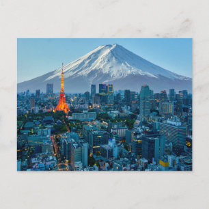 IJs en sneeuw   Mt. Fuji & Tokyo Skyline Briefkaart
