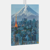 IJs en sneeuw | Mt. Fuji & Tokyo Skyline Glas Ornament (Voorkant Rechts)