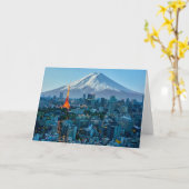 IJs en sneeuw | Mt. Fuji & Tokyo Skyline Kaart (Gele Bloem)