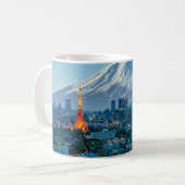 IJs en sneeuw | Mt. Fuji & Tokyo Skyline Koffiemok (Voorkant links)