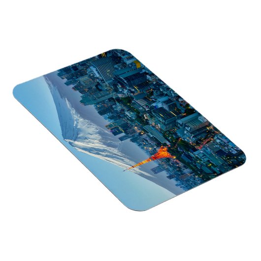 IJs en sneeuw | Mt. Fuji & Tokyo Skyline Magneet (Rechterzijde)