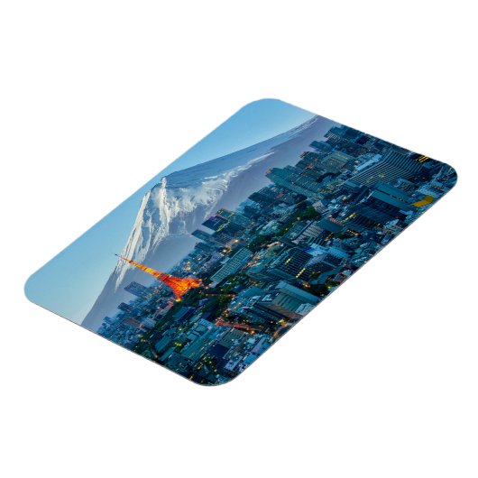 IJs en sneeuw | Mt. Fuji & Tokyo Skyline Magneet (Linkerzijde)