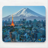 IJs en sneeuw | Mt. Fuji & Tokyo Skyline Muismat (Voorkant)