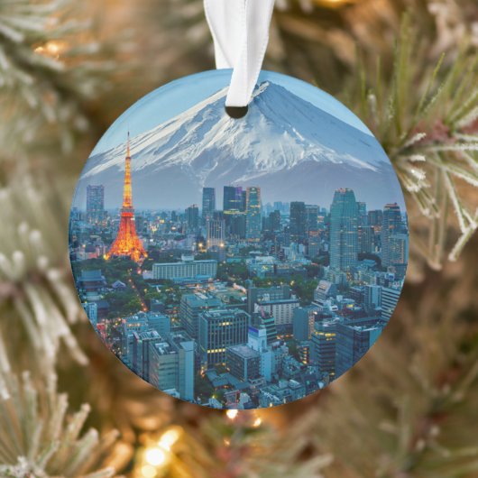 IJs en sneeuw | Mt. Fuji & Tokyo Skyline Ornament (Boom)