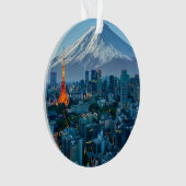 IJs en sneeuw | Mt. Fuji & Tokyo Skyline Ornament (voorkant)