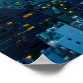 IJs en sneeuw | Mt. Fuji & Tokyo Skyline Poster (Hoek)