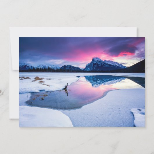 IJs en sneeuw | Mt. Rundle, Canada Bedankkaart (Voorkant)