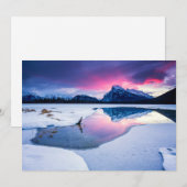 IJs en sneeuw | Mt. Rundle, Canada Bedankkaart (Voorkant / Achterkant)