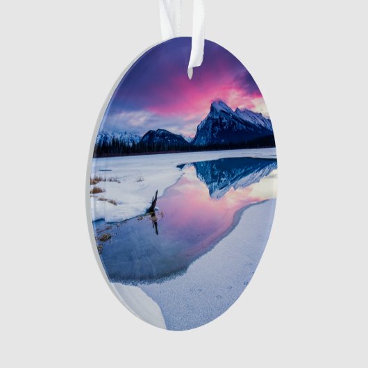 IJs en sneeuw | Mt. Rundle, Canada Ornament (voorkant)