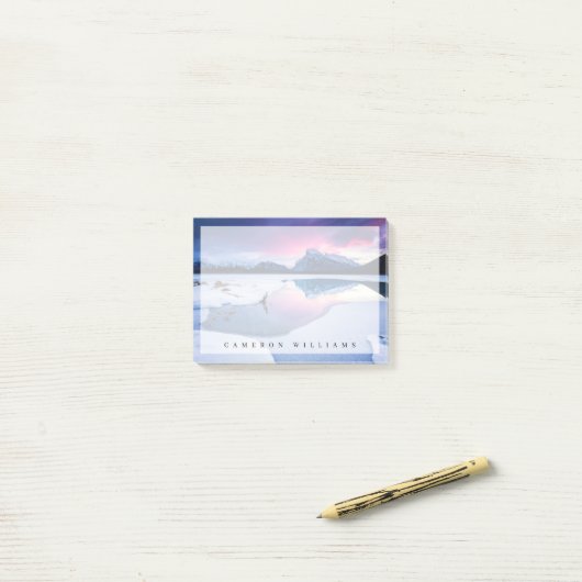 IJs en sneeuw | Mt. Rundle, Canada Post-it® Notes (Op bureau)