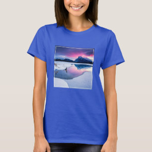 IJs en sneeuw Mt. Rundle, Canada T-shirt