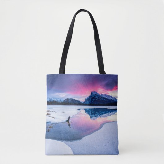 IJs en sneeuw | Mt. Rundle, Canada Tote Bag (Voorkant)