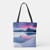 IJs en sneeuw | Mt. Rundle, Canada Tote Bag (Achterkant)