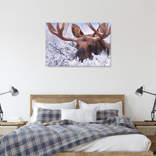 IJs en sneeuw | Nationaal park Grand Teton, Wyomin Canvas Afdruk (Insitu (Slaapkamer))