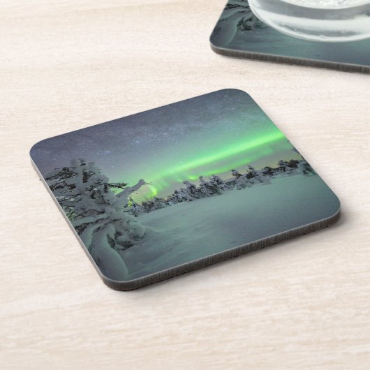 IJs en sneeuw | Nationaal park Pallas-Yllastunturi Bier Onderzetter (Linkerzijde)