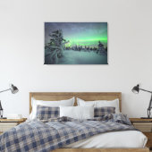 IJs en sneeuw | Nationaal park Pallas-Yllastunturi Canvas Afdruk (Insitu (Slaapkamer))