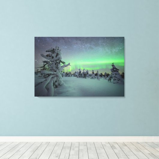 IJs en sneeuw | Nationaal park Pallas-Yllastunturi Canvas Afdruk (Insitu (Houten vloer))