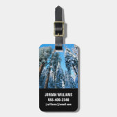 IJs en sneeuw | Nationaal park Sequoia, Californië Bagagelabel (Voorkant verticaal)