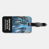 IJs en sneeuw | Nationaal park Sequoia, Californië Bagagelabel (Achterkant horizontaal)
