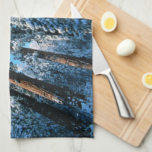 IJs en sneeuw | Nationaal park Sequoia, Californië Theedoek (Quarter Fold)