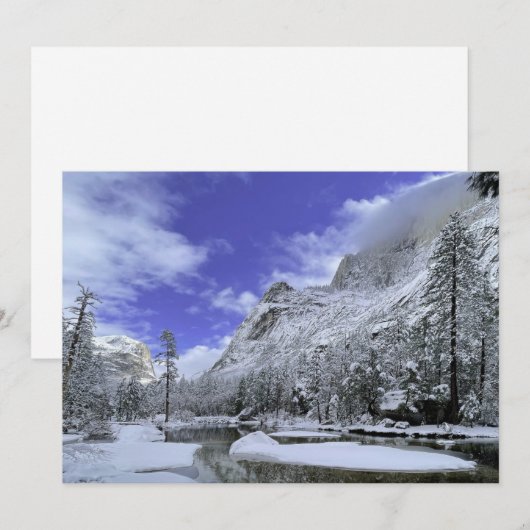 IJs en sneeuw | Nationaal park Yosemite Bedankkaart (Voorkant / Achterkant)
