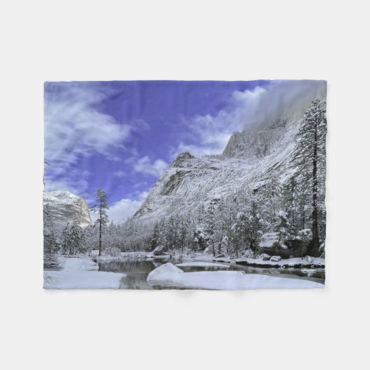 IJs en sneeuw | Nationaal park Yosemite Fleece Deken (Voorkant (Horizontaal))