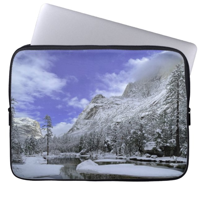 IJs en sneeuw | Nationaal park Yosemite Laptop Sleeve (Voorkant)