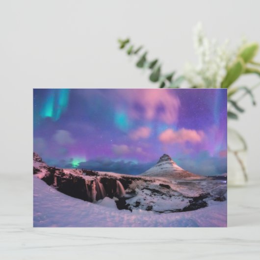 IJs en sneeuw | Noordelijke hoogten, Kirkjufall Mo Bedankkaart (Staand voorkant)