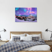 IJs en sneeuw | Noordelijke hoogten, Kirkjufall Mo Canvas Afdruk (Insitu (Slaapkamer))