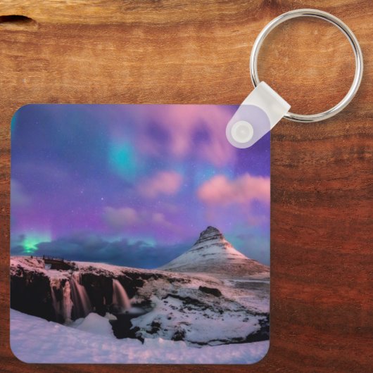 IJs en sneeuw | Noordelijke hoogten, Kirkjufall Mo Sleutelhanger (Achterkant)