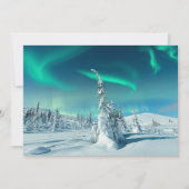 IJs en sneeuw | Noordelijke lichten, Lapland, Finl Bedankkaart (Voorkant)