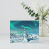 IJs en sneeuw | Noordelijke lichten, Lapland, Finl Briefkaart (Staand voorkant)
