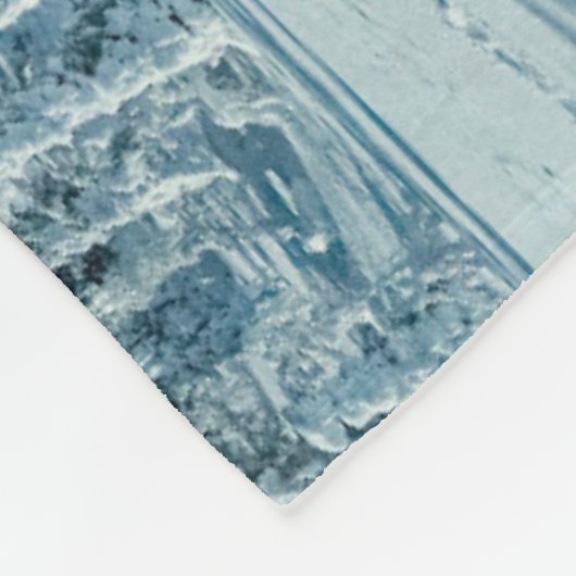 IJs en sneeuw | Noordelijke lichten, Lapland, Finl Fleece Deken (Hoek)