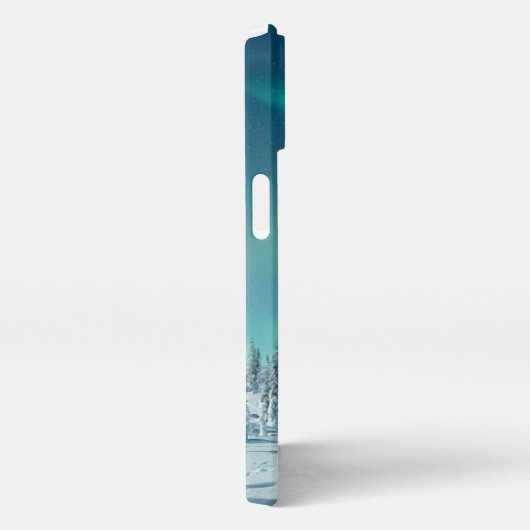 IJs en sneeuw | Noordelijke lichten, Lapland, Finl iPhone Hoesje (Rechterkant)