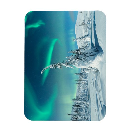IJs en sneeuw | Noordelijke lichten, Lapland, Finl Magneet (Verticaal)
