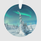 IJs en sneeuw | Noordelijke lichten, Lapland, Finl Ornament (voorkant)