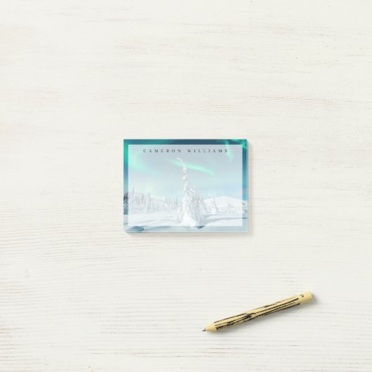 IJs en sneeuw | Noordelijke lichten, Lapland, Finl Post-it® Notes (Op bureau)