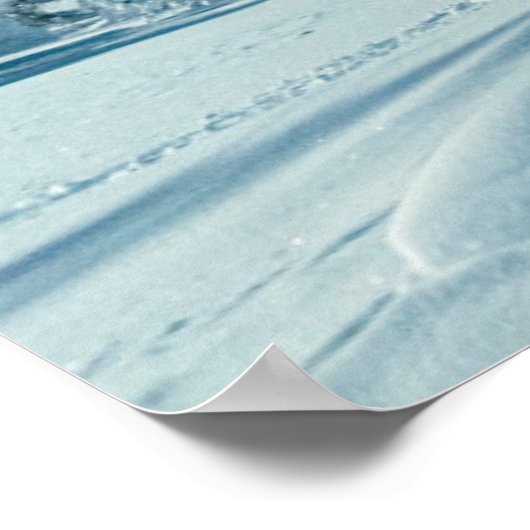 IJs en sneeuw | Noordelijke lichten, Lapland, Finl Poster (Hoek)