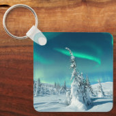 IJs en sneeuw | Noordelijke lichten, Lapland, Finl Sleutelhanger (Voorkant)