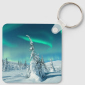 IJs en sneeuw | Noordelijke lichten, Lapland, Finl Sleutelhanger (Achterkant)
