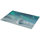 IJs en sneeuw | Noordelijke lichten, Lapland, Finl Snijplank (Hoek)