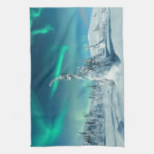 IJs en sneeuw | Noordelijke lichten, Lapland, Finl Theedoek (Verticaal)